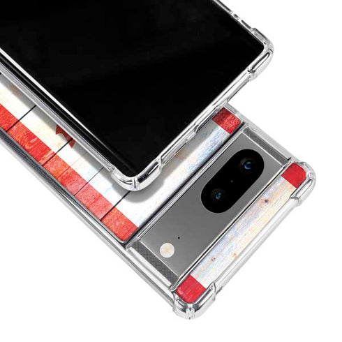 Canada Flag Light Wood Google Pixel 8 Clear Case